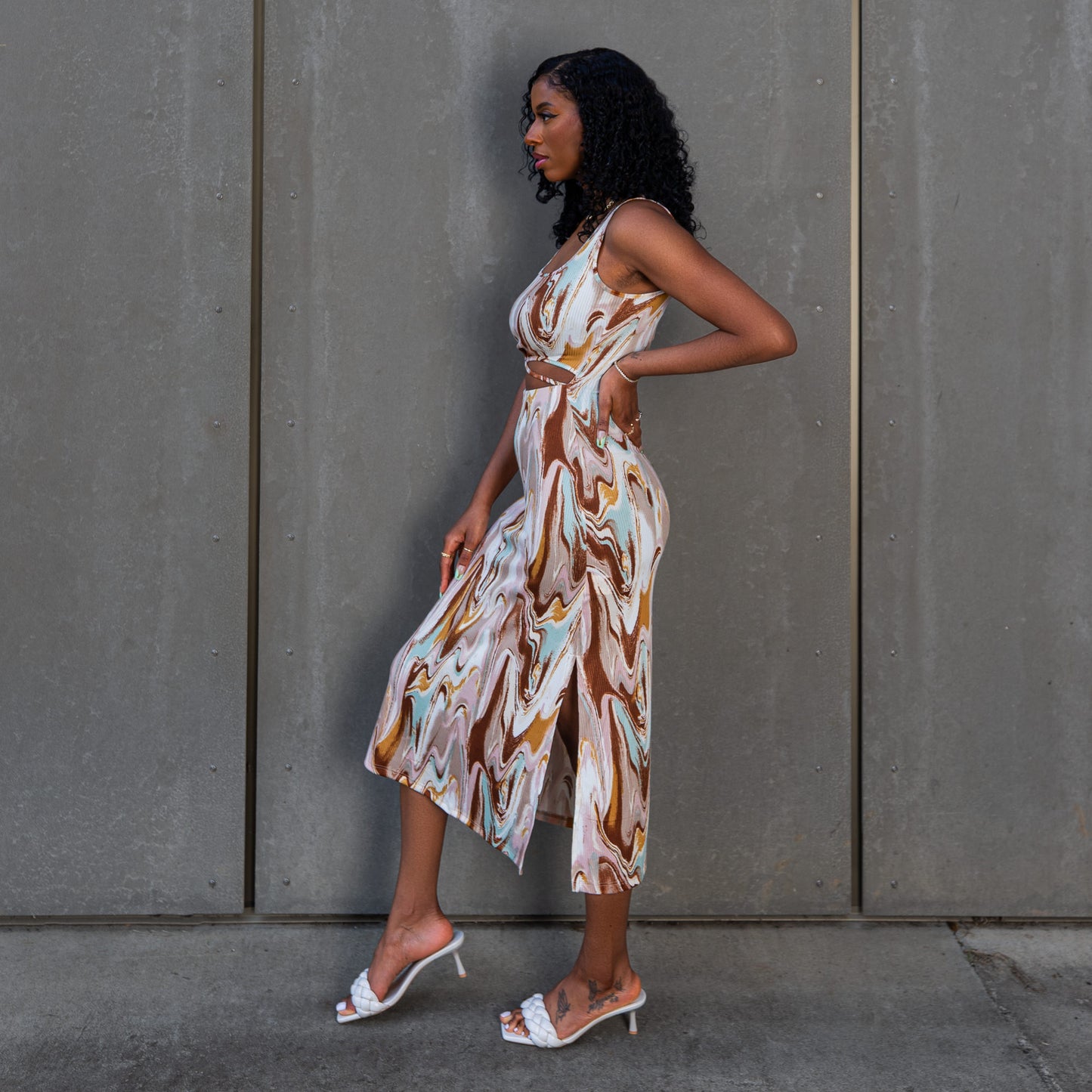 "Pretty Abstract" Midi Dress