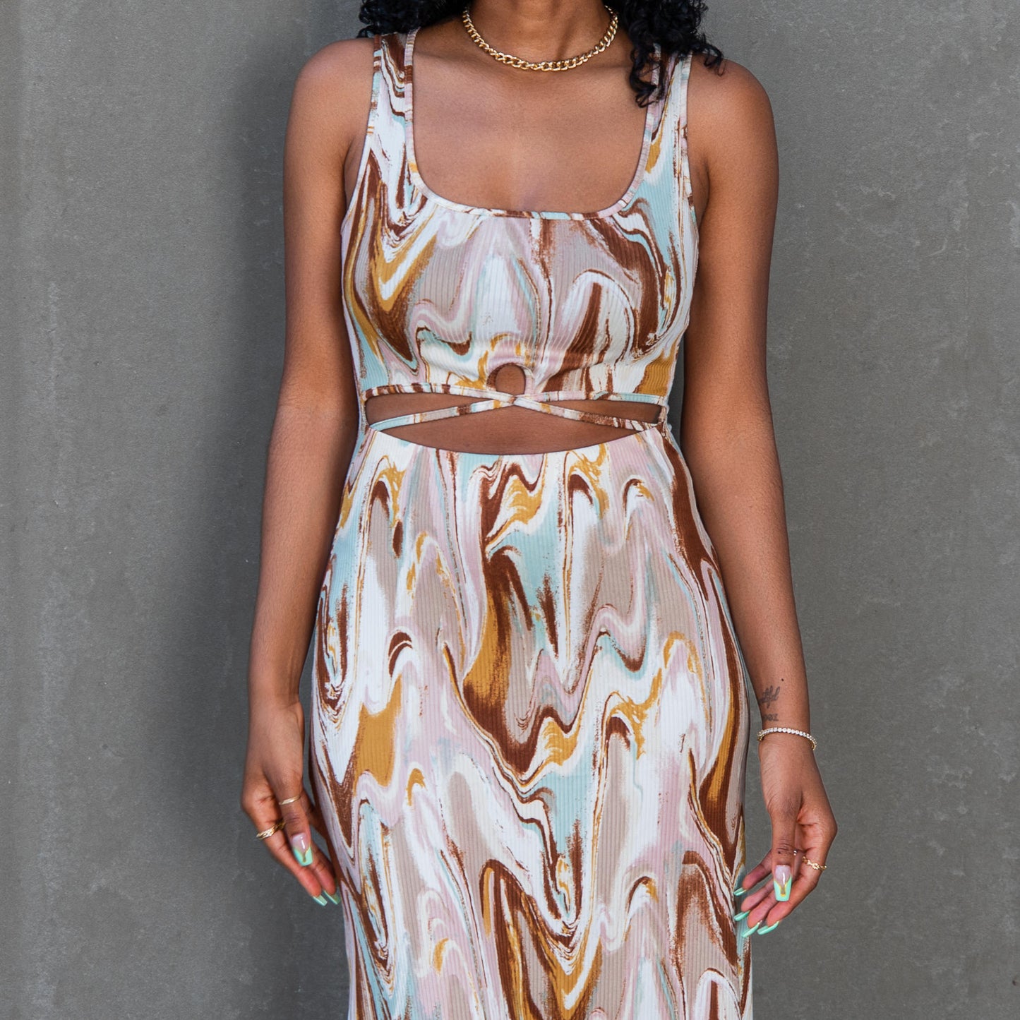 "Pretty Abstract" Midi Dress