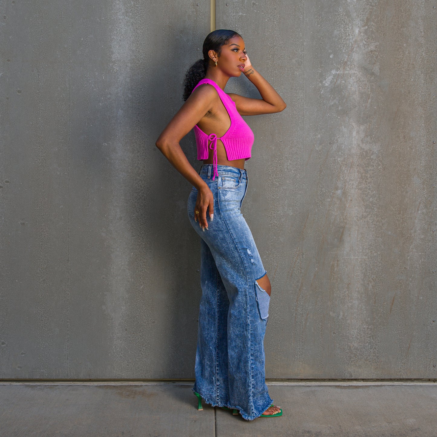 "Double Take" Crop Top